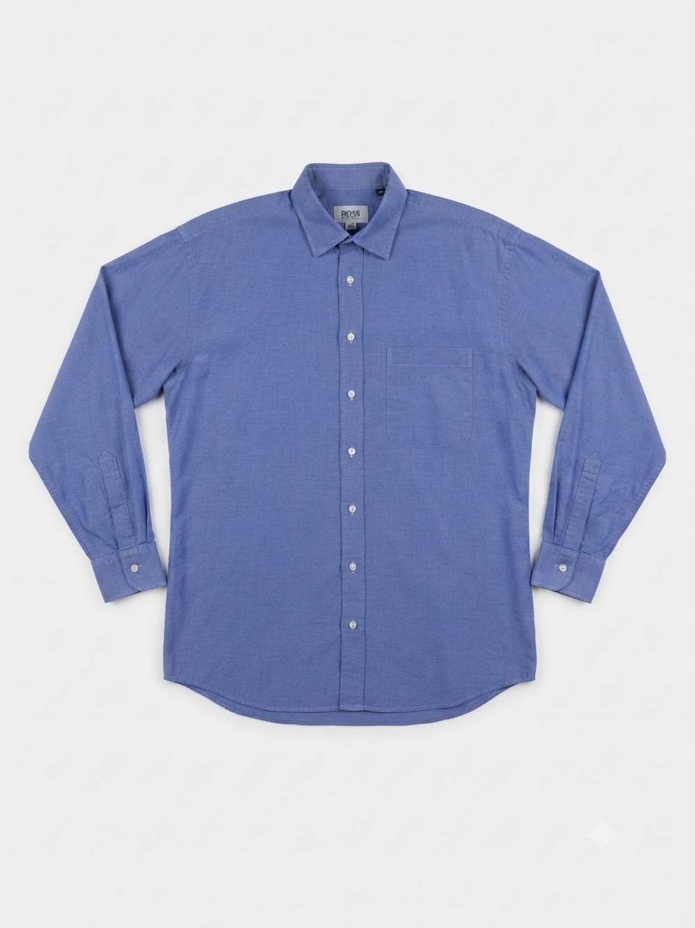 BOSS Hugo Boss Mens Dress Shirt 16.5 42 Blue Long Sleeve Button Down Business